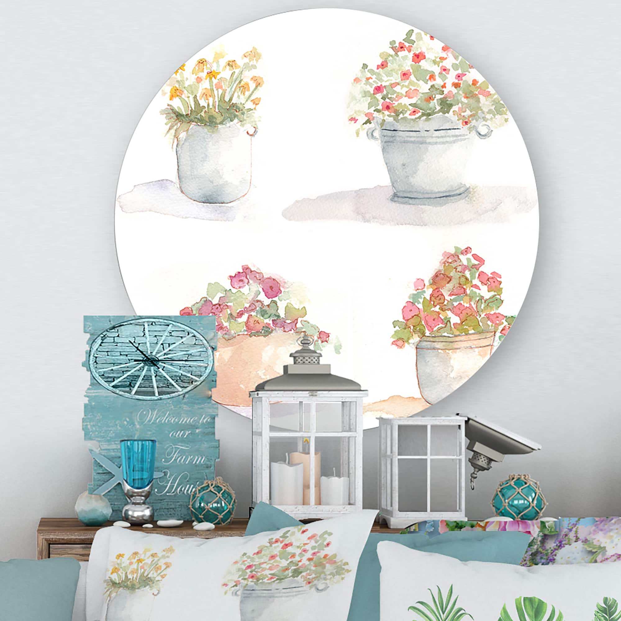 Designart - Four Outdoor Flower Pots